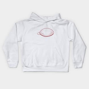 Red Eye Veins Line Art - Eye Veins Red - Red Veins in Eyes Kids Hoodie